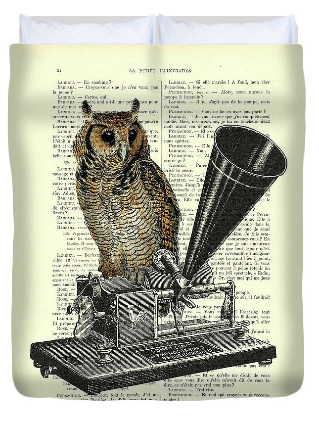 Brown And White Owl Duvet Covers