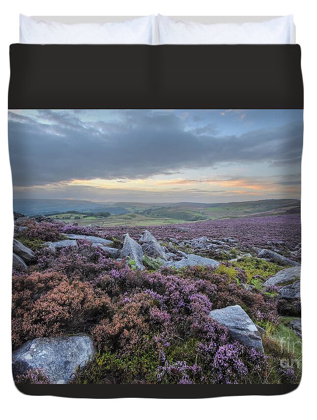 Flower Duvet Cover featuring the photograph Owler Tor 42.0 by Yhun Suarez