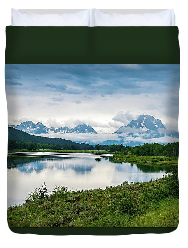 Nature Duvet Cover featuring the photograph Oxbow Bend by Rose Guinther