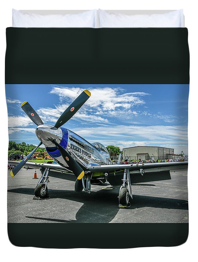 Tigers Revenge Duvet Cover featuring the photograph P-51 Mustang by Anthony Sacco