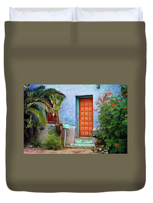 Doors Duvet Cover featuring the photograph Paint Me Happy by Carmen Kern