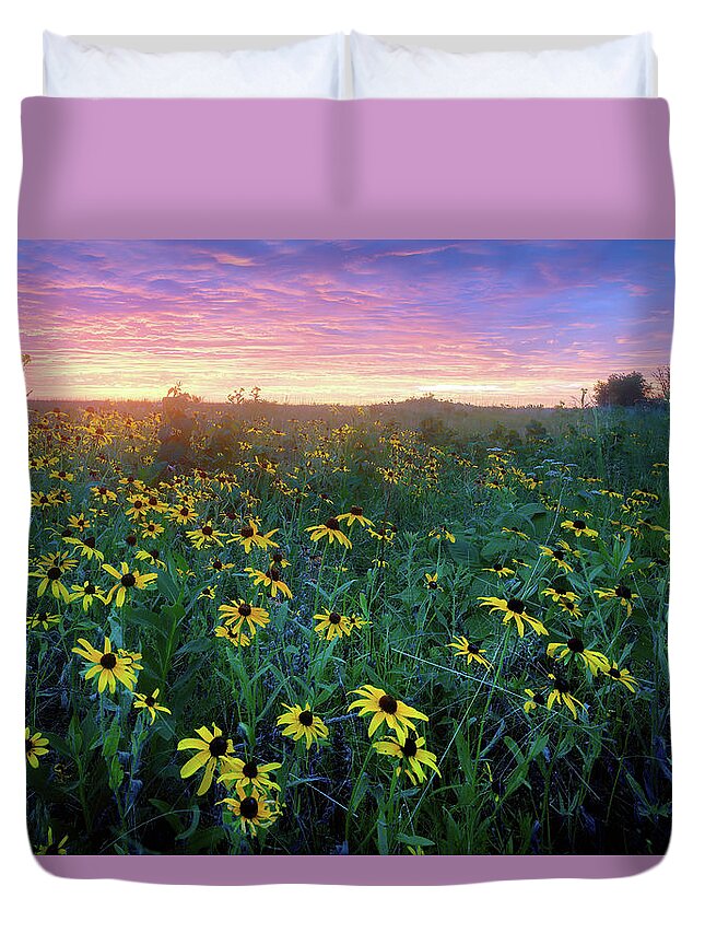 Conservation Area Duvet Cover featuring the photograph Paintbrush Prairie IV by Robert Charity