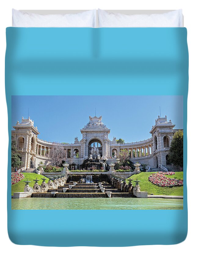 Marseille Duvet Cover featuring the photograph Palais Longchamp by Fabiano Di Paolo