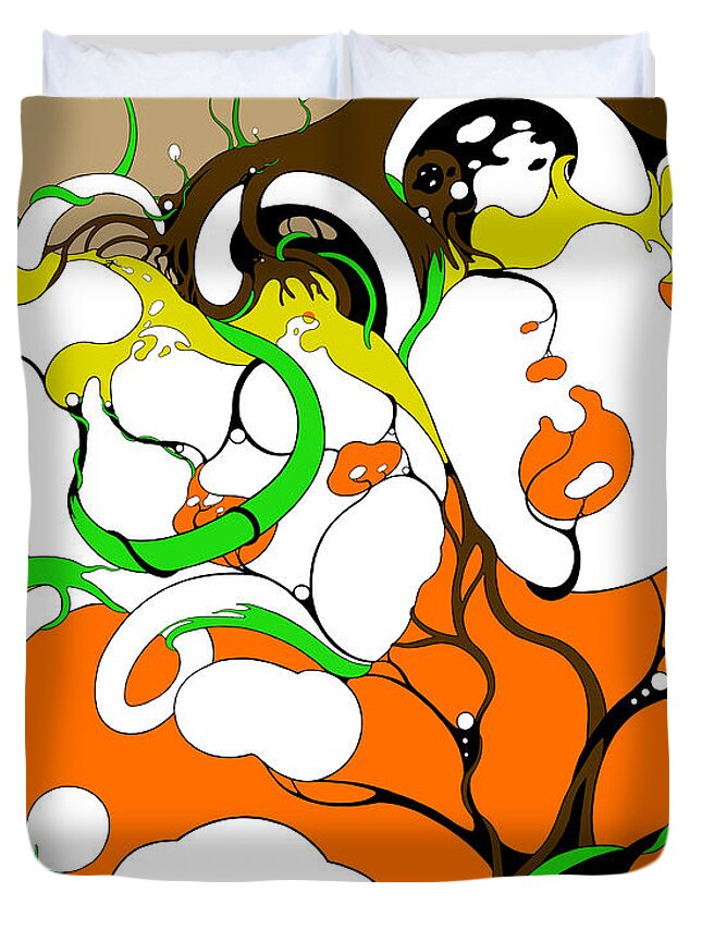 Vines Duvet Cover featuring the digital art Pandemic by Craig Tilley