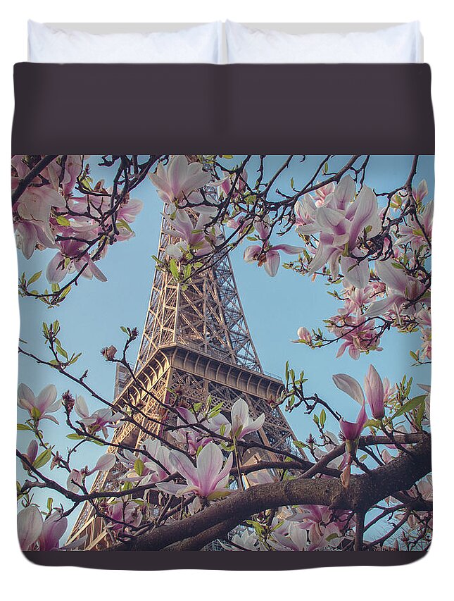 Paris Duvet Cover featuring the photograph Paris in the Spring 1 by Lisa Chorny