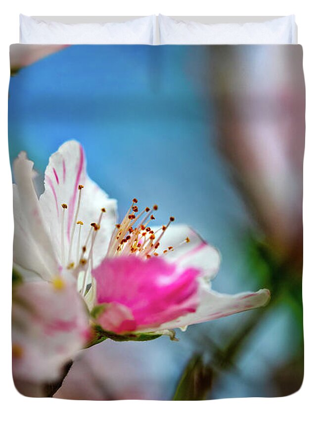 Tropical Dreams Duvet Cover featuring the photograph Passions of Spring by Az Jackson
