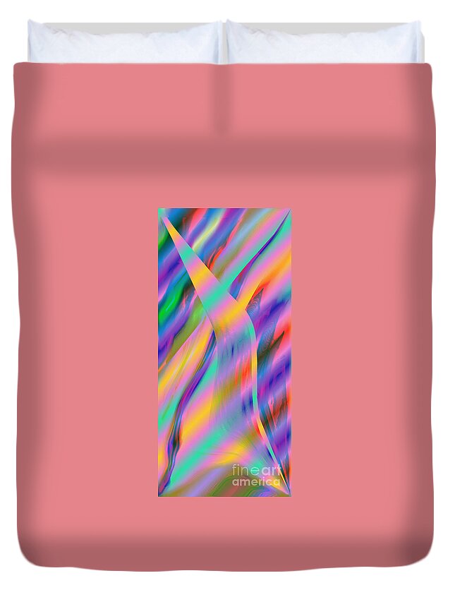 Pastels Duvet Cover featuring the digital art Pastel Vibes by Glenn Hernandez