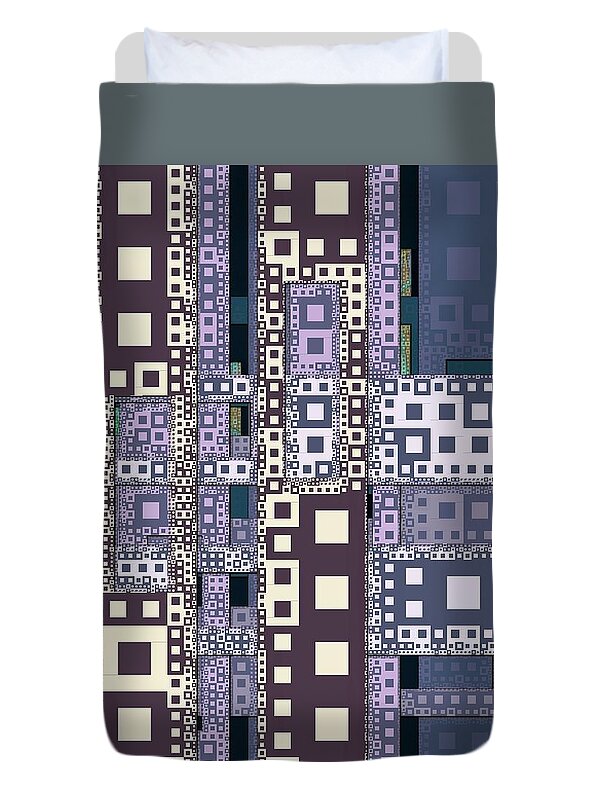 Abstract Duvet Cover featuring the digital art Pattern MSG 43 by Philip Preston