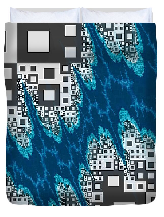 Abstract Duvet Cover featuring the digital art Pattern MSG58 by Philip Preston