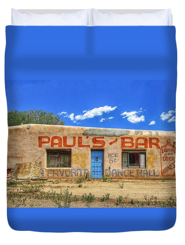 Bar Duvet Cover featuring the photograph Pauls Bar by Gia Marie Houck