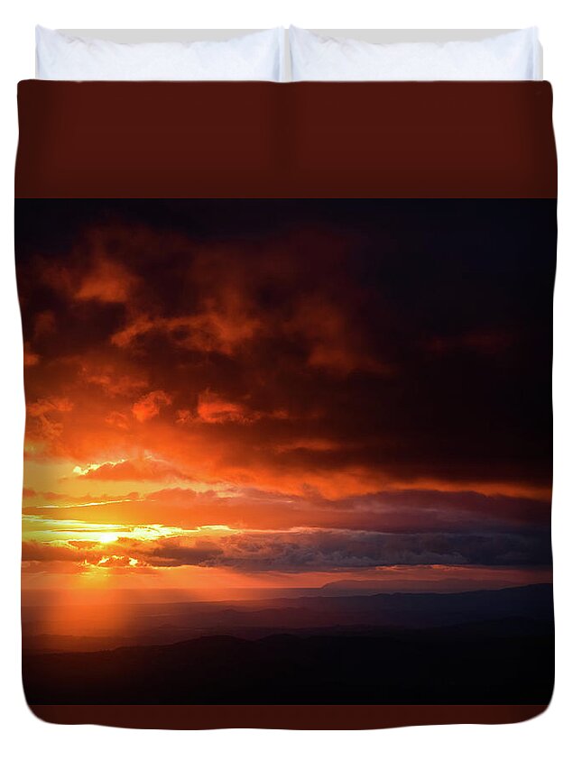 Palomar Mountain Duvet Cover featuring the photograph Pauma Valley Sunset by Kyle Hanson