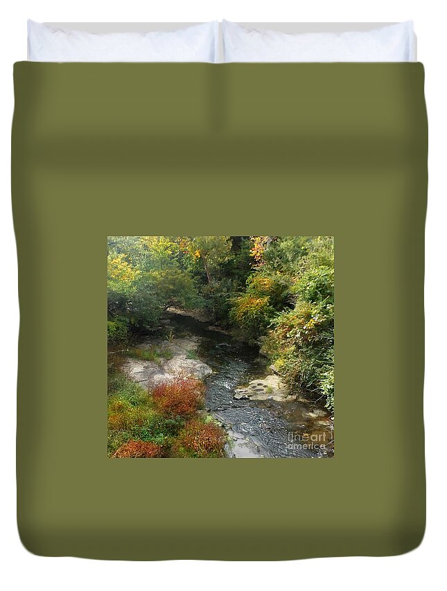 Fall Duvet Cover featuring the photograph Paw Print by David Neace CPX