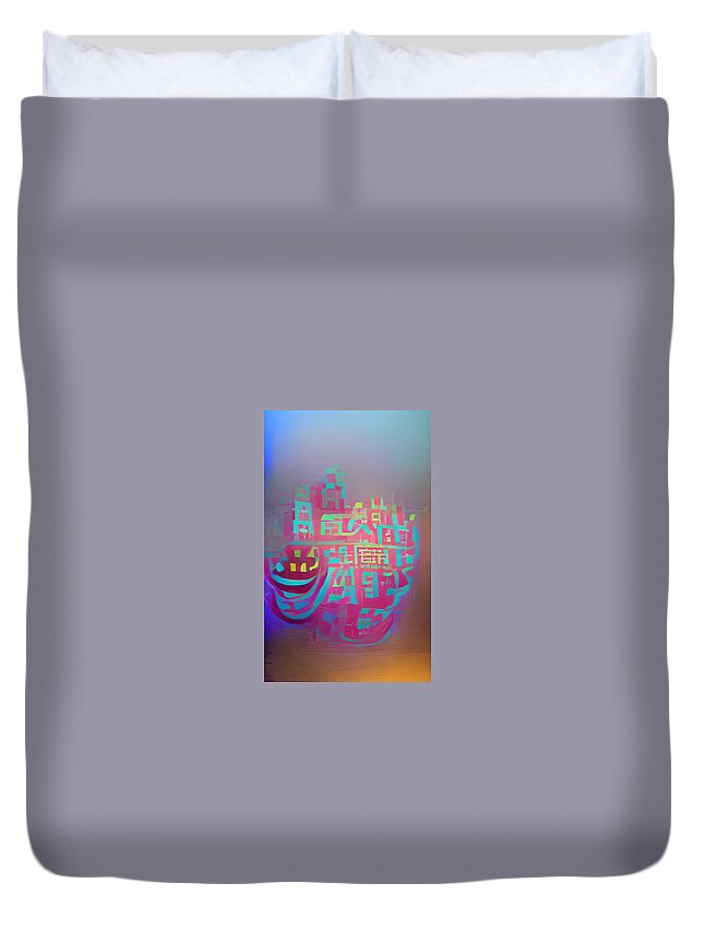  Duvet Cover featuring the digital art Peace of Fun by Rod Turner