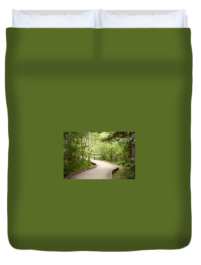 Nature Duvet Cover featuring the photograph Peaceful Pathway by Carol Jorgensen