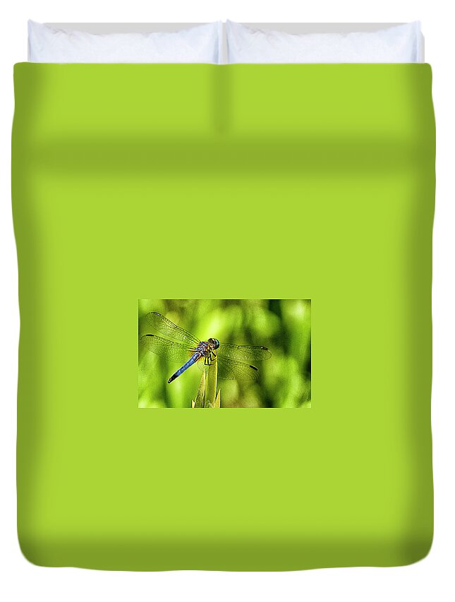 Dragonfly Duvet Cover featuring the photograph Pensive Dragon by Bill Barber