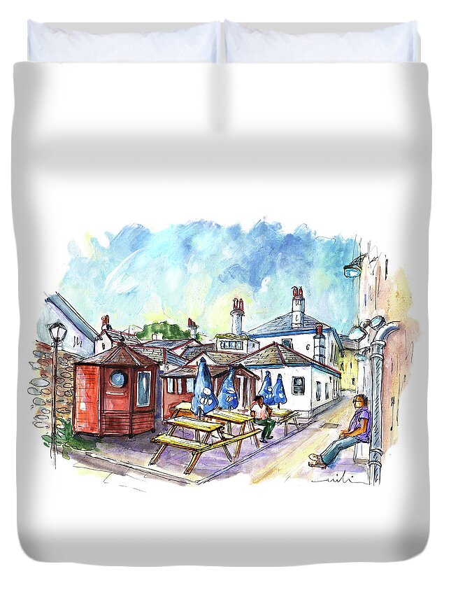 Travel Duvet Cover featuring the painting Penzance 24 by Miki De Goodaboom