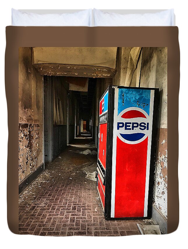  Duvet Cover featuring the photograph Pepsi by Stephen Dorton