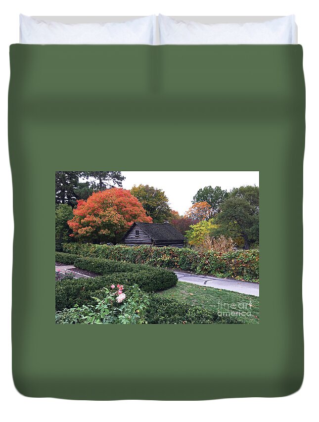 Peter Duvet Cover featuring the photograph Peter Navarre Cabin Toledo Botanical Gardens 2291 by Jack Schultz