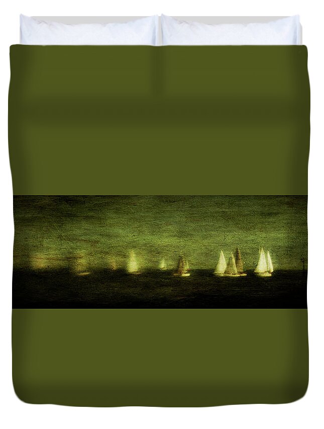 Lensbaby Duvet Cover featuring the photograph Phantom Fleet by Andrew Paranavitana
