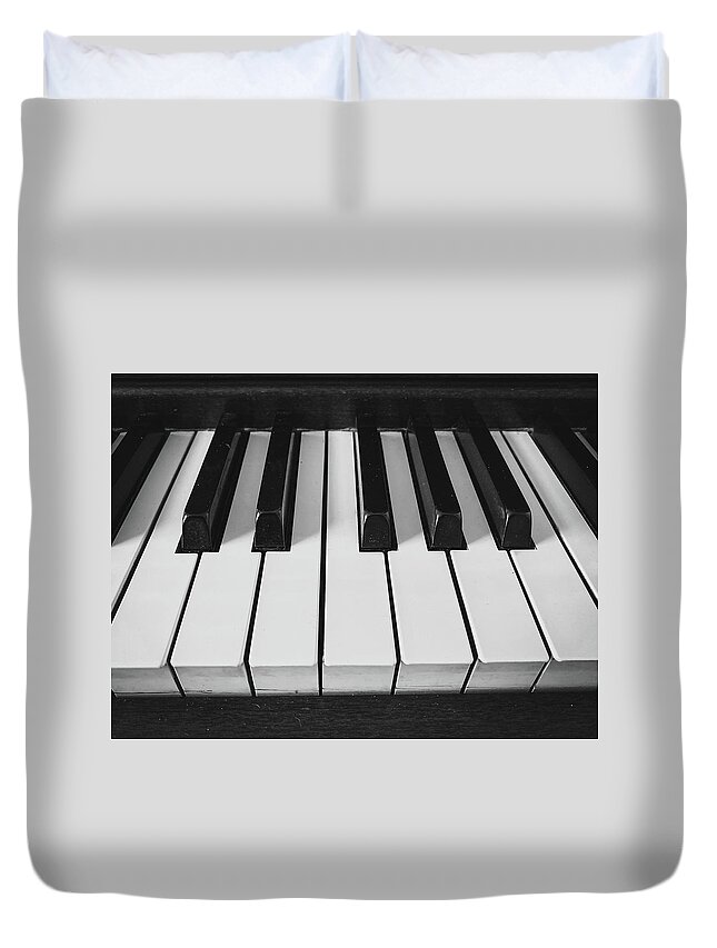 Piano Duvet Cover featuring the photograph Piano Keys 2 by Allin Sorenson