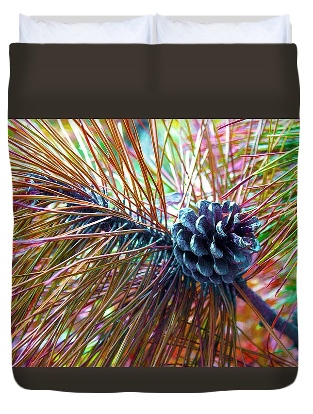 Gigi Duvet Cover featuring the photograph Pine Bloom by Gigi Dequanne