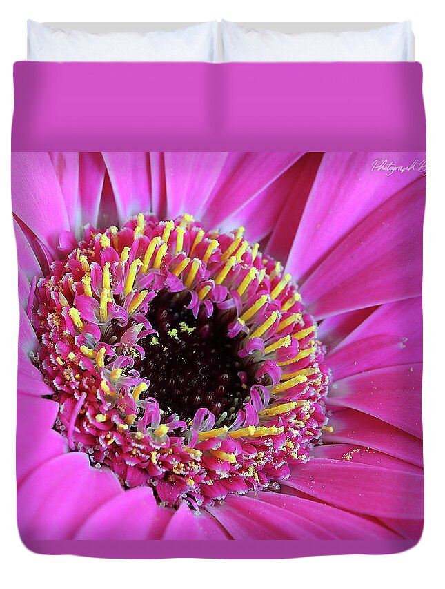 Flowers Duvet Cover featuring the digital art Pink 59 by Kevin Chippindall
