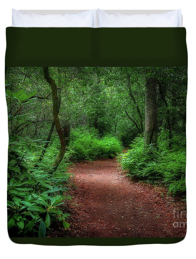 Trail Duvet Cover featuring the photograph Pink Beds Trail II by Shelia Hunt