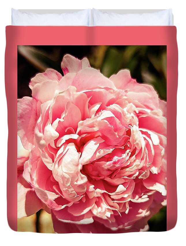 Flower Duvet Cover featuring the photograph Pink Floral Bloom by Annalisa Rivera-Franz