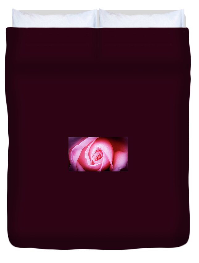 Pink Rose Duvet Cover featuring the photograph Pink Rose by David Morehead