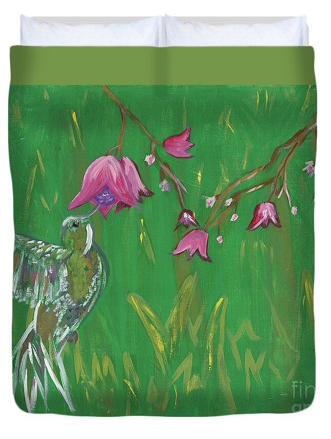  Duvet Cover featuring the painting Pleasure by Francis Brown
