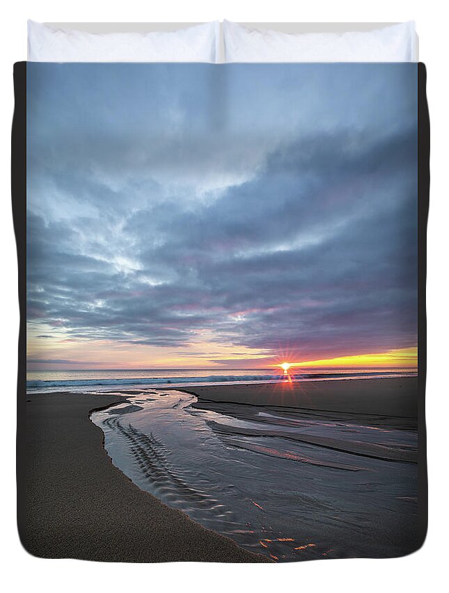 Parker River National Wildlife Refuge Duvet Cover featuring the photograph Plum Island Sunrise by Colin Chase