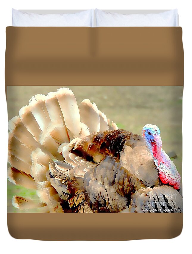 Turkeys Duvet Cover featuring the photograph Plumage On Parade by Tami Quigley