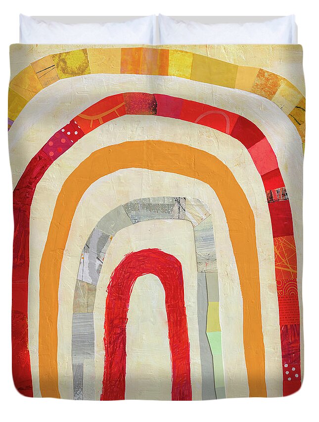 Acrylic Mixed Media Abstract Collage Duvet Covers