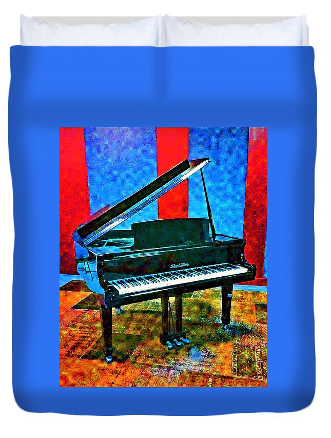 Music Duvet Cover featuring the photograph Portrait of a Piano by Andrew Lawrence
