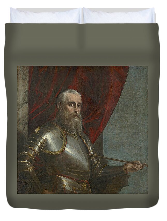 Paolo Veronese Duvet Cover featuring the painting Portrait of Agostino Barbarigo by Paolo Veronese