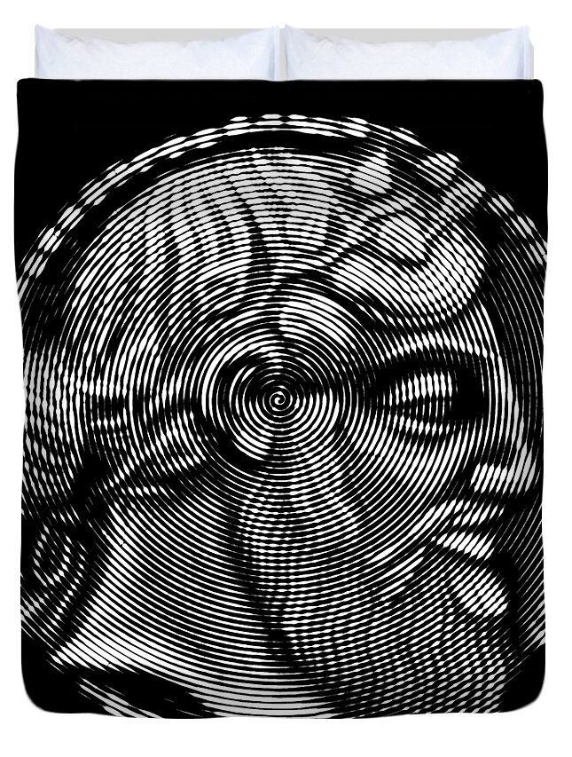 Famous Duvet Cover featuring the digital art portrait of Dionysus aka Bacchus , God of winemaking and wine by Cu Biz