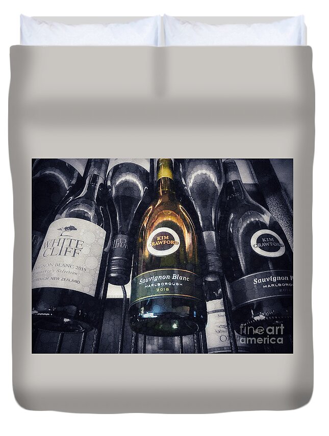 Wine Duvet Cover featuring the digital art Prepared for the Storm by Diana Rajala