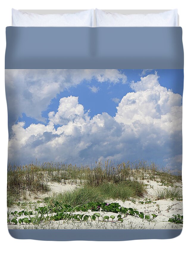Landscape Duvet Cover featuring the photograph Pristine Beauty by Mary Haber