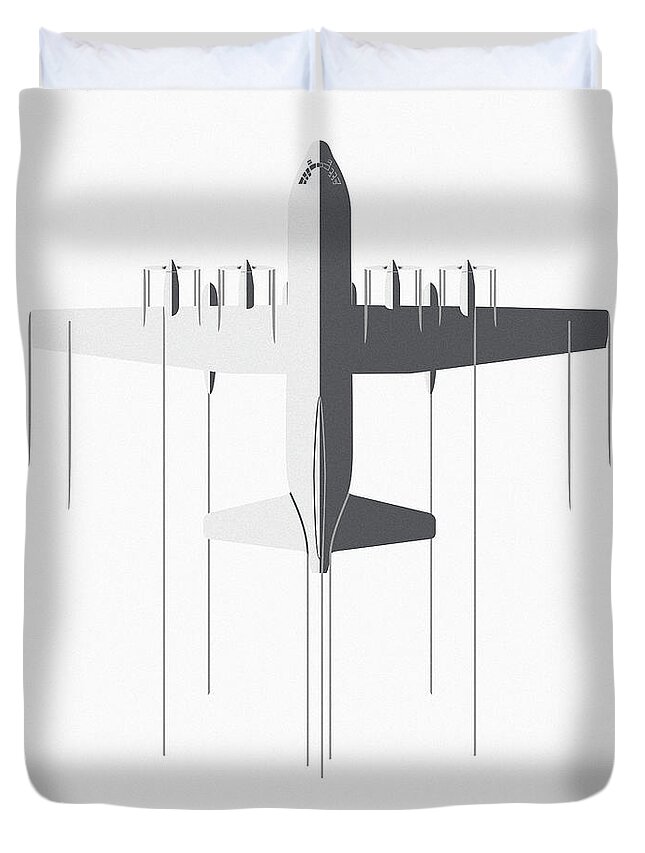 C-130h Duvet Cover featuring the digital art Project CLOSE LOOK by Michael Brooks