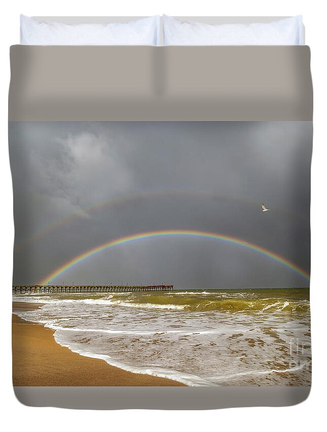 Rainbow Duvet Cover featuring the photograph Promise of Hope by DJA Images