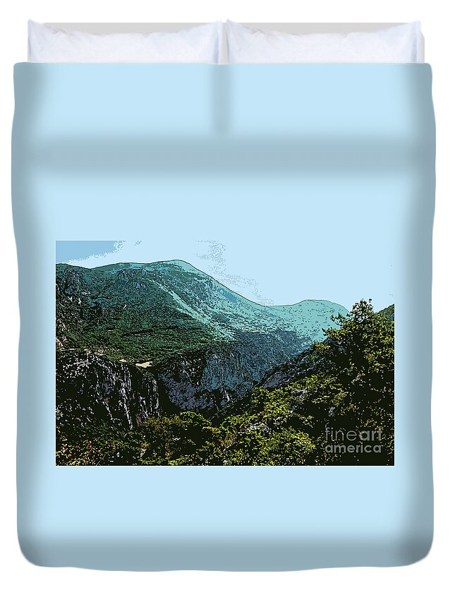 Les Gorge Du Verdon Duvet Cover featuring the photograph Provence Alpes 4 by Bob Phillips