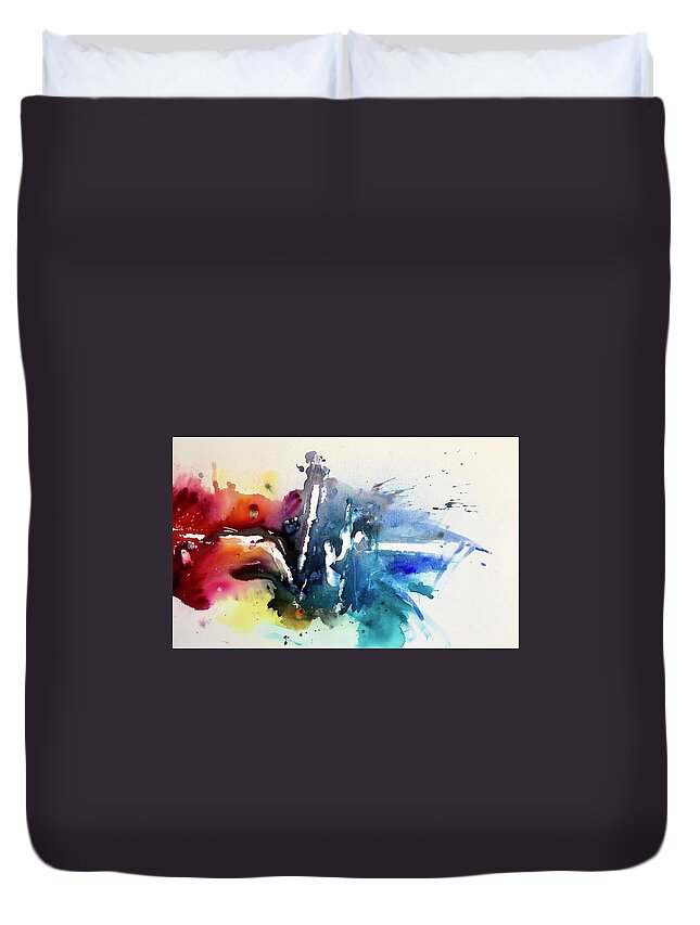 Pulse Duvet Cover featuring the painting Pulse by Eric Fischer
