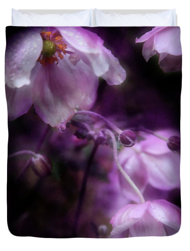 Flower Duvet Cover featuring the photograph Purple Perennial Flowers by Sally Bauer