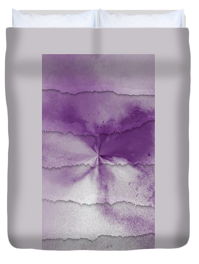 Digital Duvet Cover featuring the digital art Purple SkY by Auranatura Art