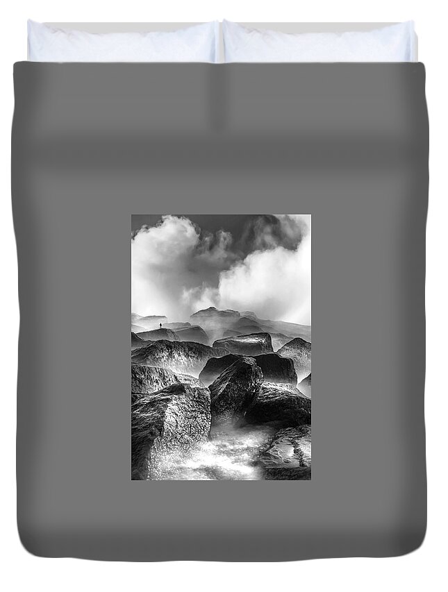 Fine Art Duvet Cover featuring the photograph Quake by Sofie Conte