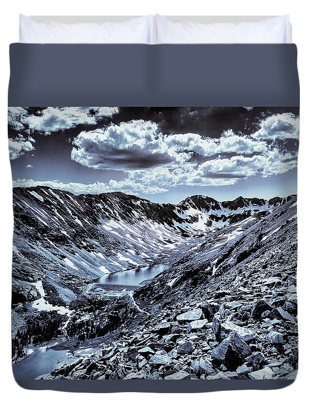 Quandry Peak Duvet Cover featuring the photograph Quandry Peak Hike by Nathan Wasylewski