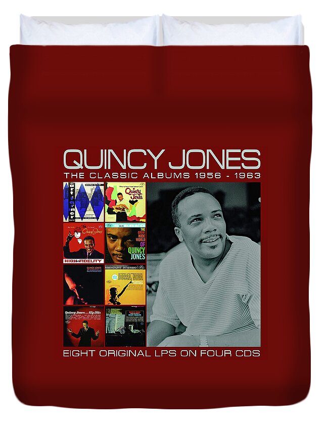 Quincy Jones Duvet Cover featuring the photograph Quincy Jones by Imagery-at- Work