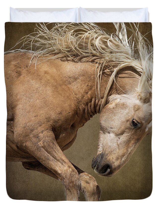 Wild Horses Duvet Cover featuring the photograph Raw Power by Mary Hone