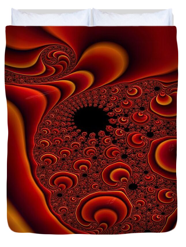 Fractal Design Duvet Cover featuring the digital art Ray of Hope by Bonnie Bruno
