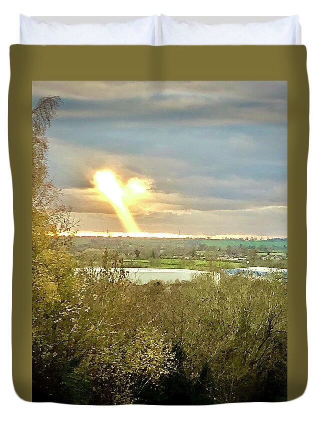 Ray Duvet Cover featuring the photograph Ray of Light by Gordon James